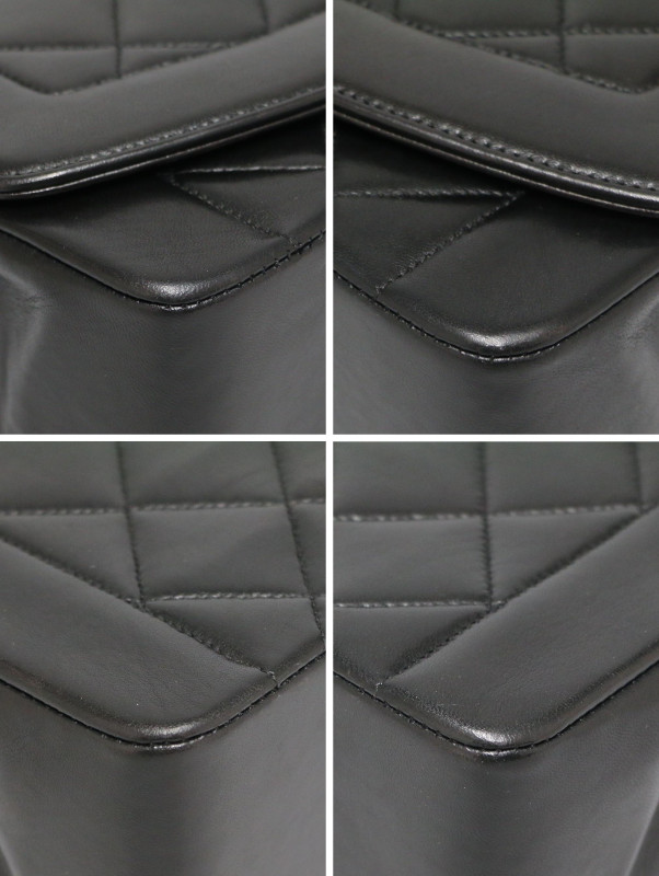 Sac Chanel Diana small cuir noir