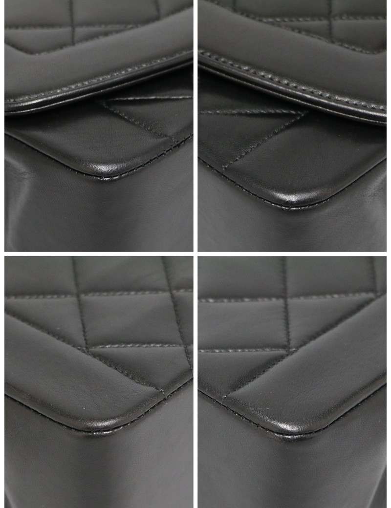 Sac Chanel Diana small cuir noir