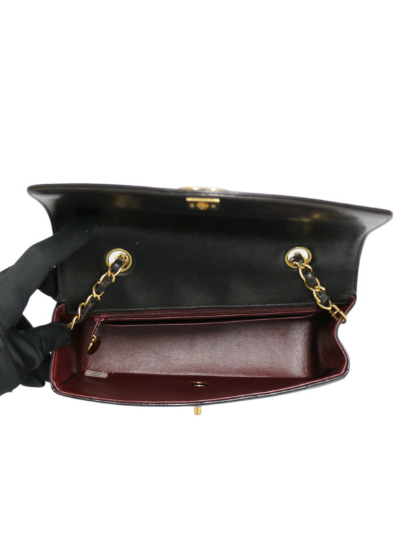 Sac Chanel Diana small cuir noir