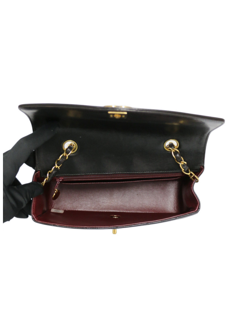 Sac Chanel Diana small cuir noir