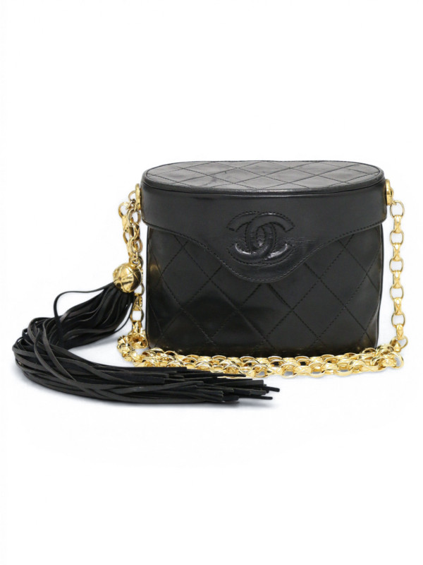 Sac rigide Chanel pompon et chaine bijou
