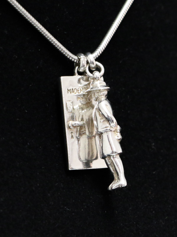 Collier Chanel Mademoiselle argent Vintage