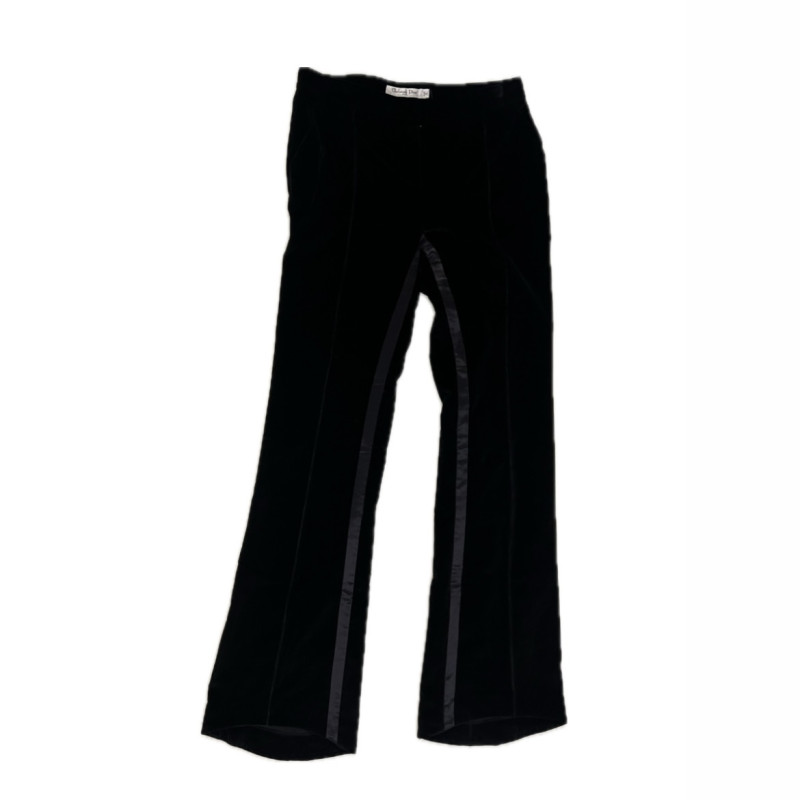 Pantalon CHRISTIAN DIOR T38 velours noir