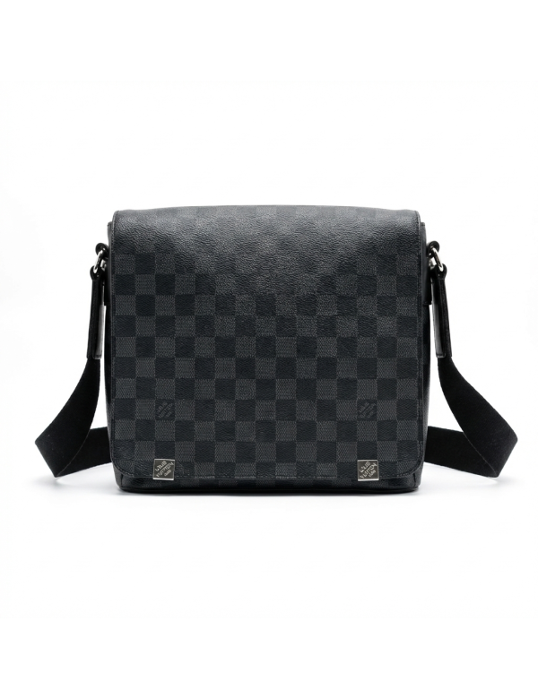 Sac à bandoulière LOUIS VUITTON District PM damier graphite