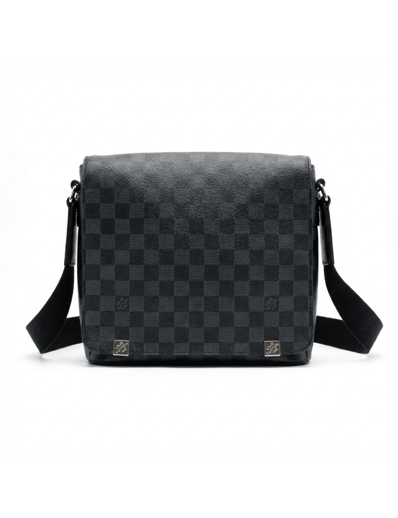 Sac à bandoulière LOUIS VUITTON District PM damier graphite