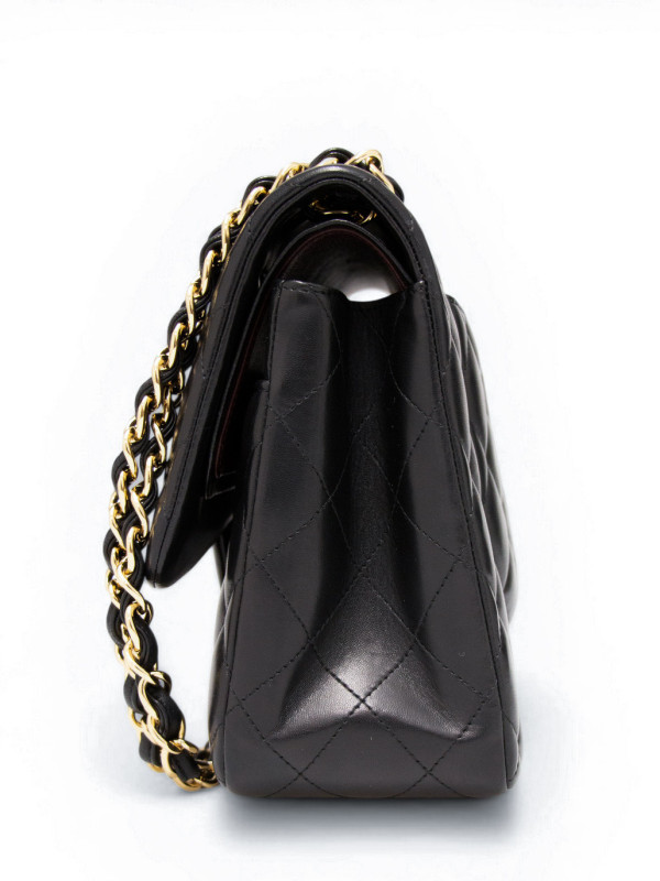 Jumbo Chanel cuir d'agneau noir