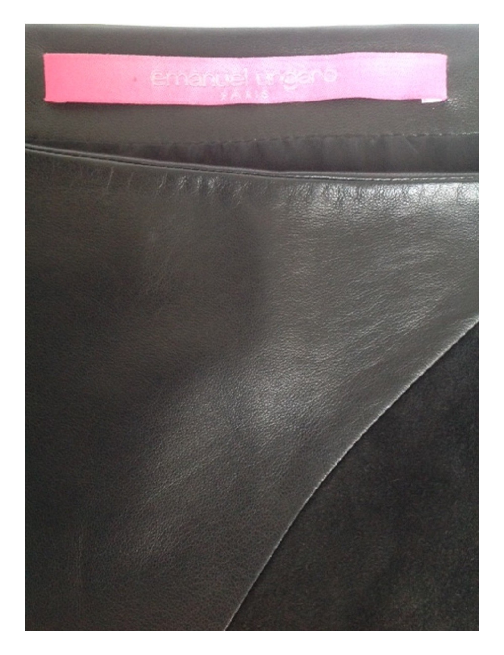 Robe EMMANUEL UNGARO en cuir noir