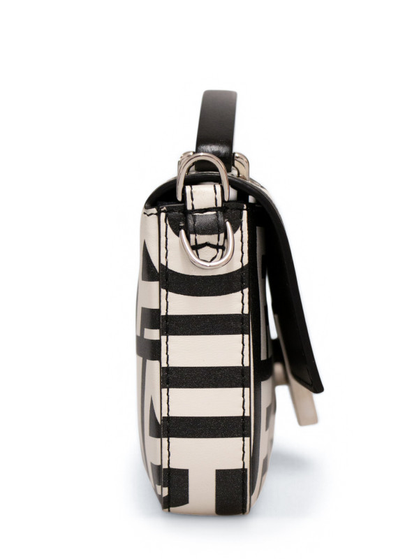 Sac Fendi Baguette Marc JacobsBandoulière Large Logo FF Noir & Blanc