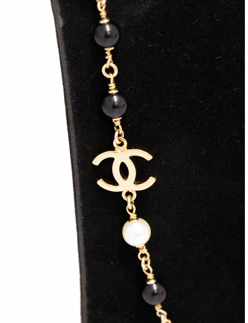 Sautoir Chanel Actuel Perles Nacres Bicolores