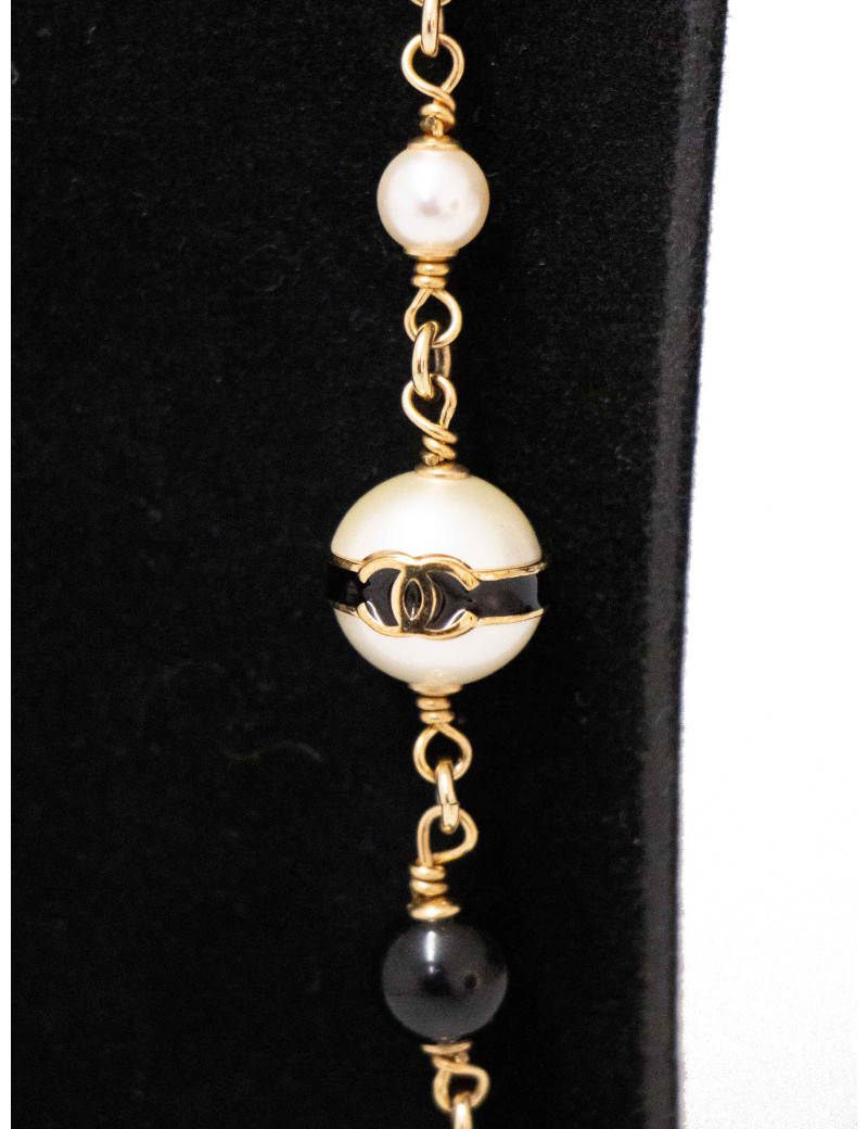 Sautoir Chanel Actuel Perles Nacres Bicolores