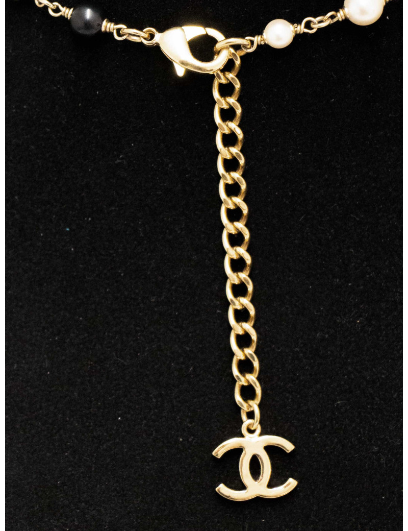 Sautoir Chanel Actuel Perles Nacres Bicolores