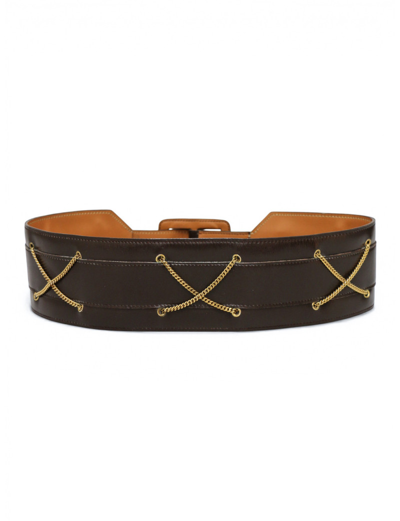 Large Ceinture Hermès marron 1992