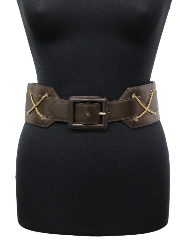 Large Ceinture Hermès marron 1992
