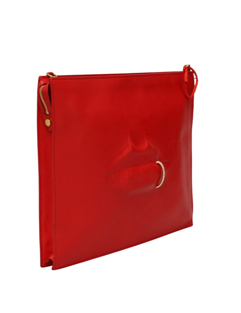Pochette SCHIAPARELLI bouche Dali rouge 2025