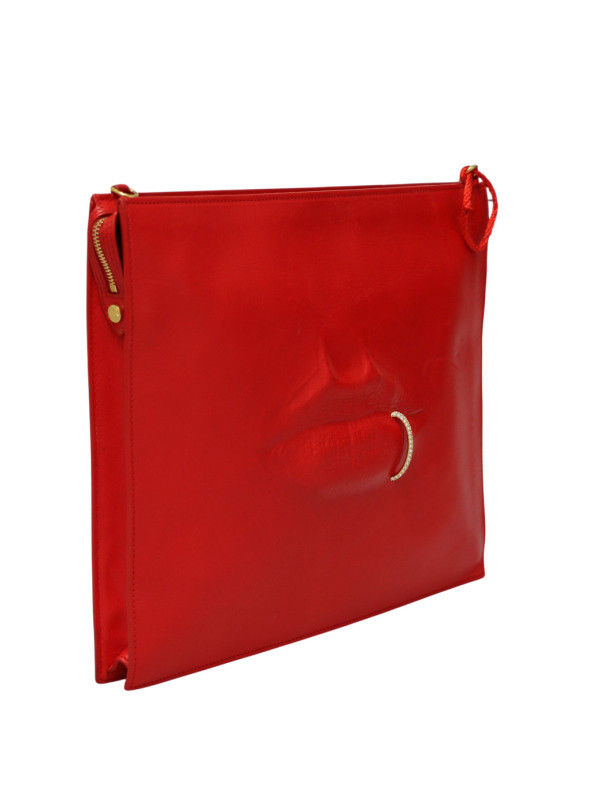 Pochette SCHIAPARELLI bouche Dali rouge 2025