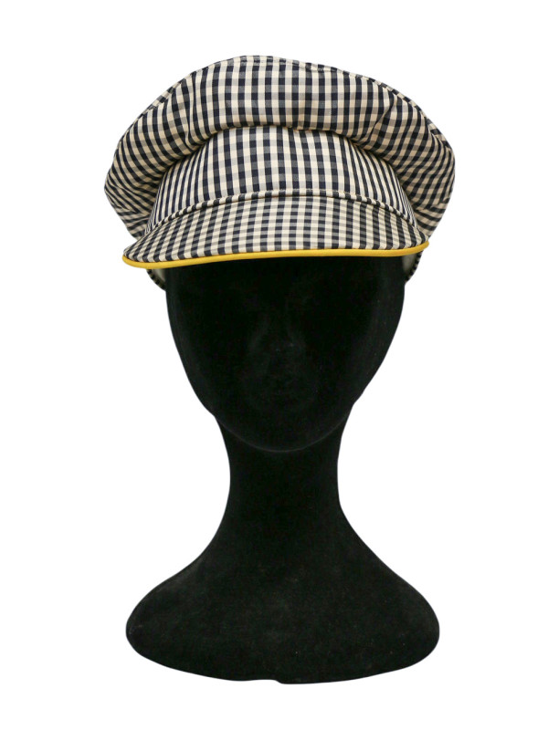Casquette Hermès T57 Opéra  vichy bleu marine P/E 2007