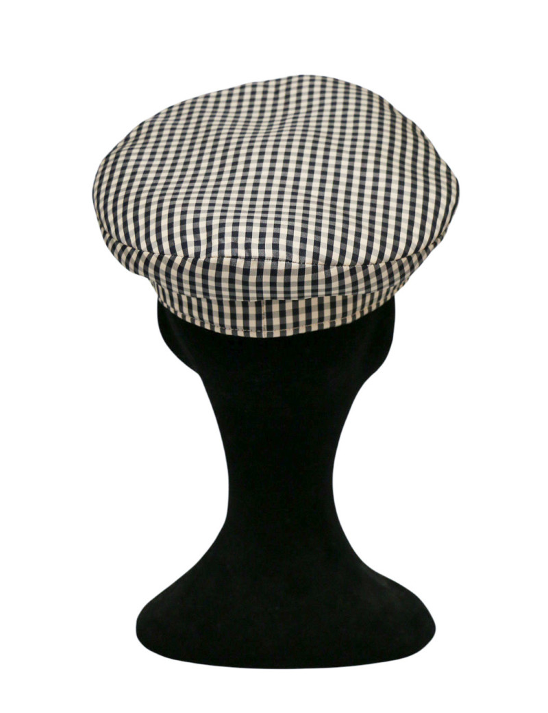 Casquette Hermès T57 Opéra  vichy bleu marine P/E 2007