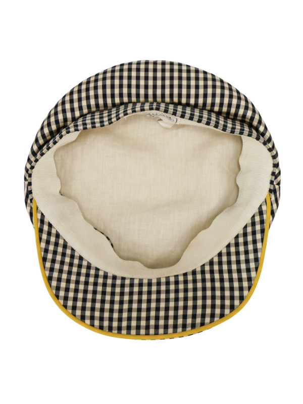 Casquette Hermès T57 Opéra  vichy bleu marine P/E 2007