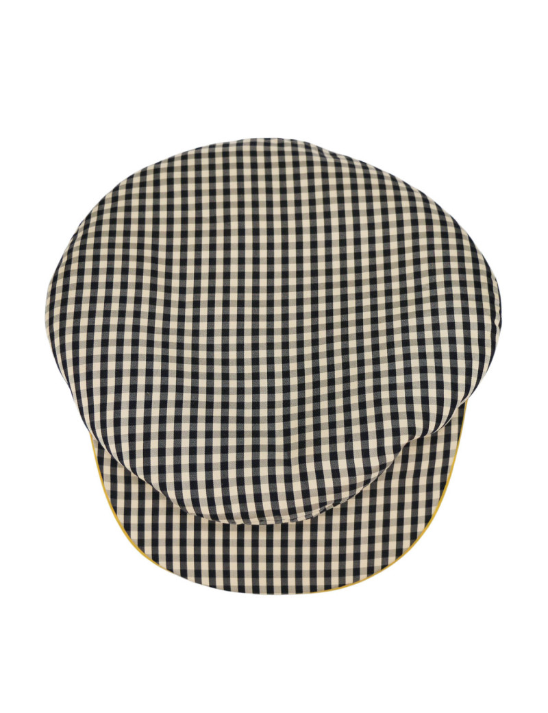 Casquette Hermès T57 Opéra  vichy bleu marine P/E 2007