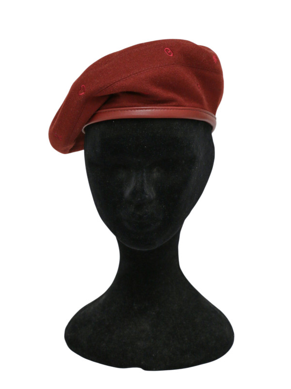 Béret Hermès 100 % cachemire cuir d'agneau