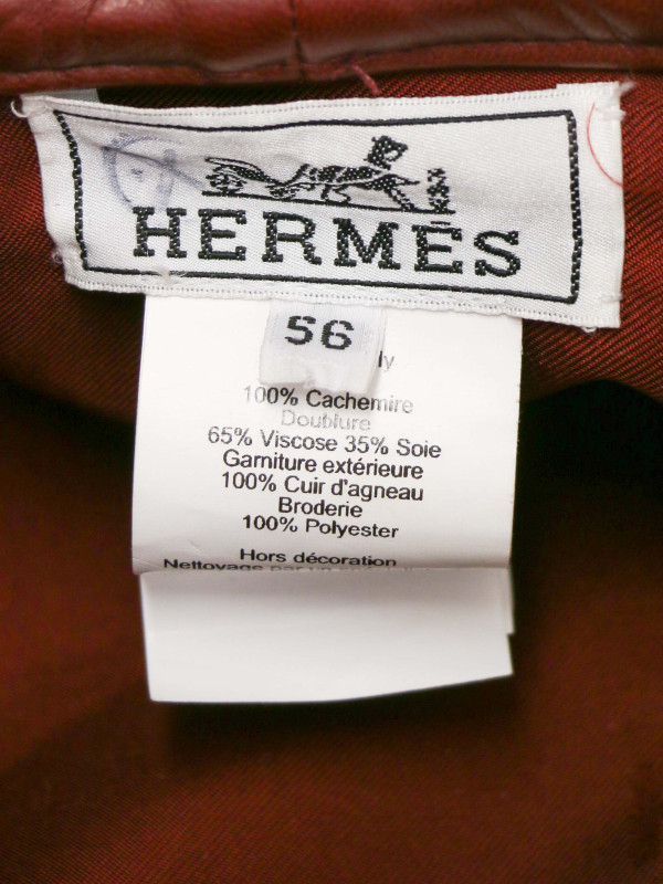 Béret Hermès 100 % cachemire