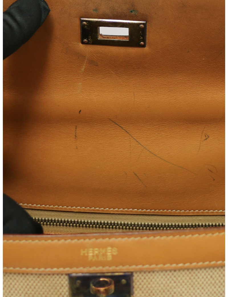 Kelly 28 toile et cuir Hermès 1962