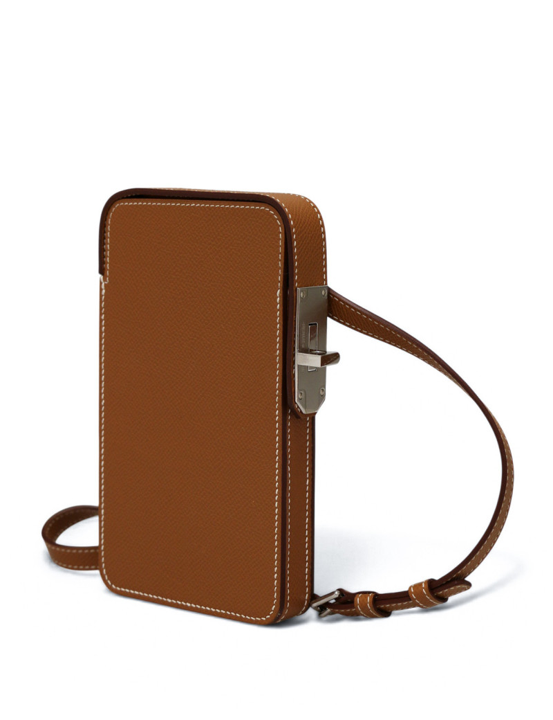 Coque de téléphone Hac a Box Hermès epsom gold