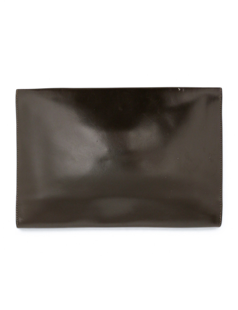 Pochette Quirus Hermès box marron 1976