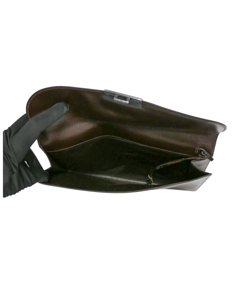 Pochette Quirus Hermès box marron 1976