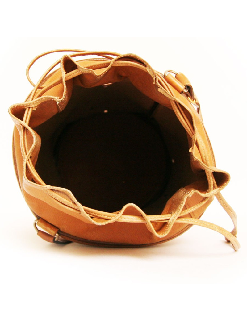 Sac Seau HERMES en cuir gold