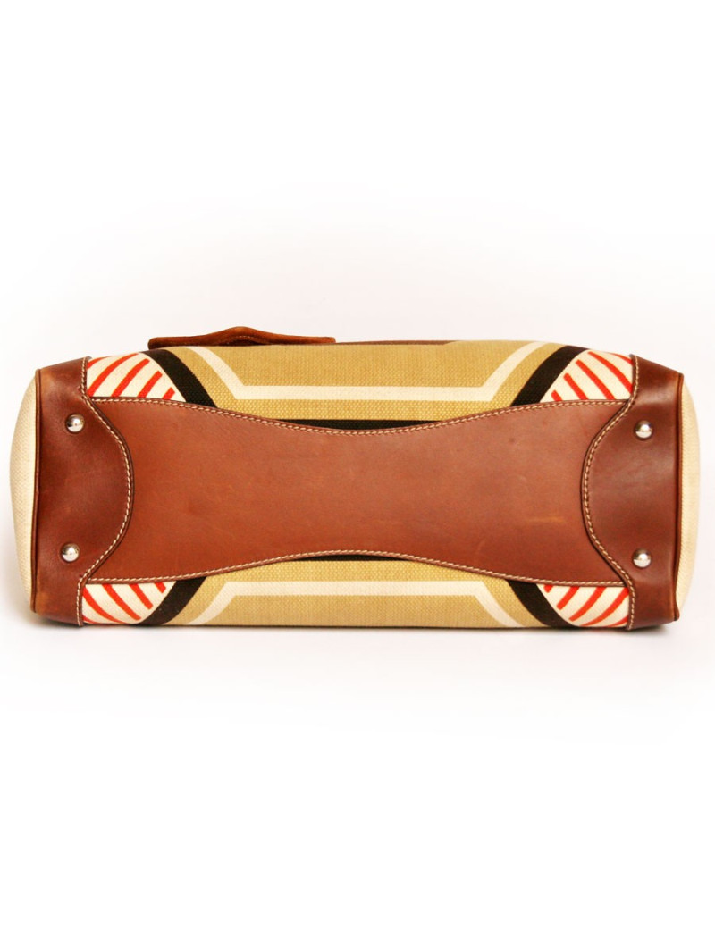 Sac MIU MIU toile et cuir