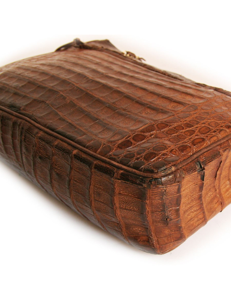 CHANEL vintage Brown crocodile bag
