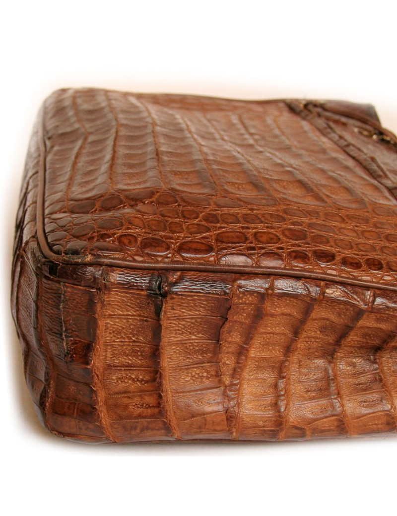 CHANEL vintage Brown crocodile bag