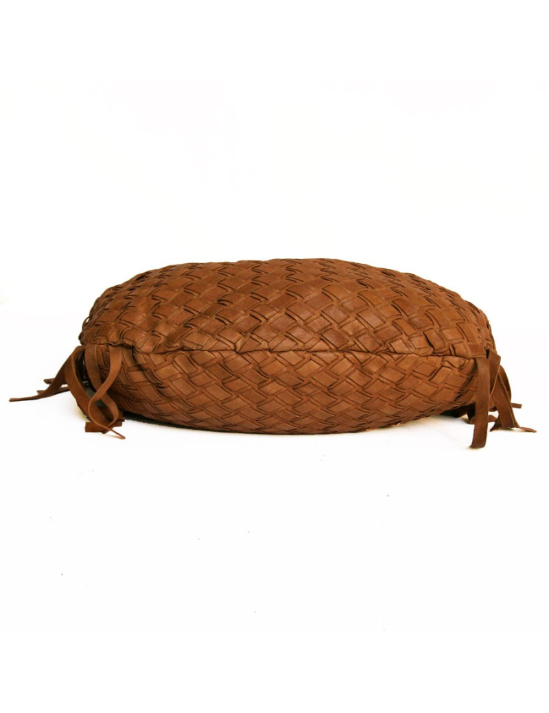 Sac MIU MIU cuir marron tréssé