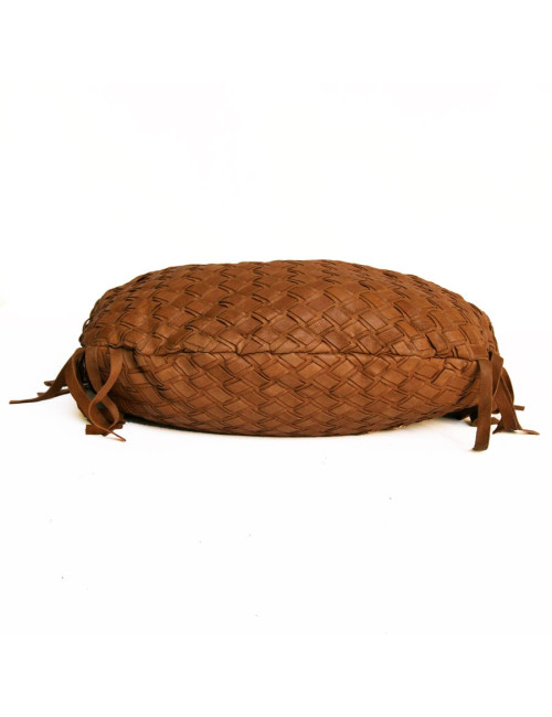 Sac MIU MIU cuir marron tréssé