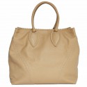  ALAIA Large tote bag in beige grained leather