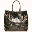 ALAÏA large tote bag in black patent leather