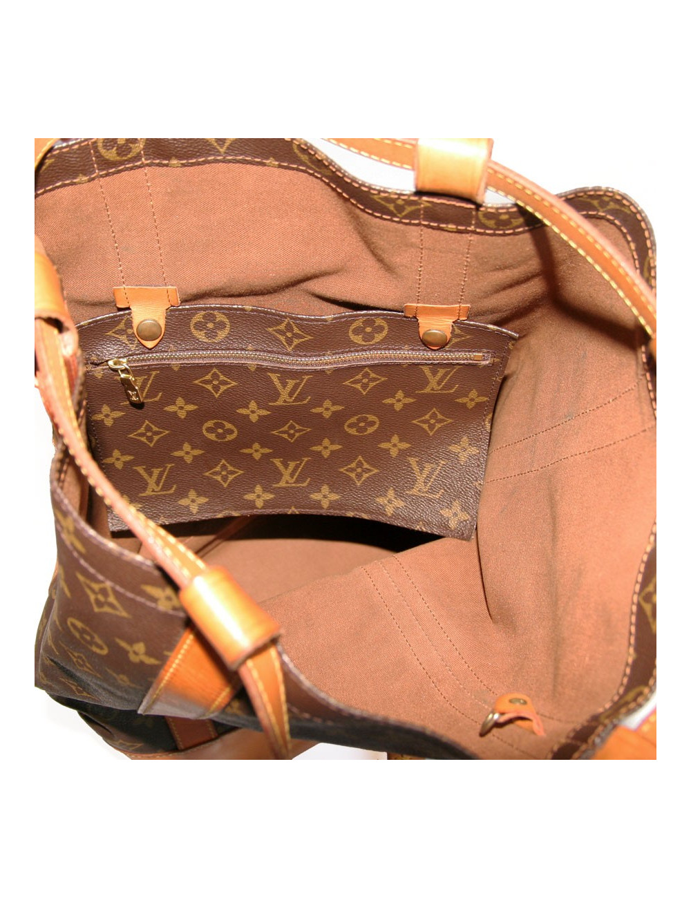 Grand sac cabas LOUIS VUITTON vintage monogrammée