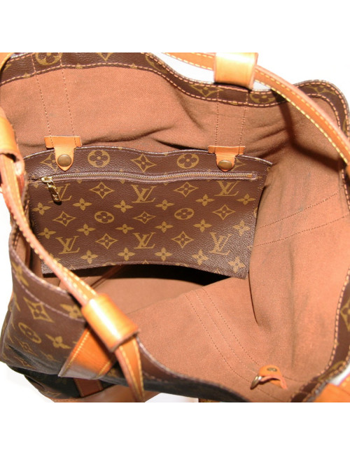 Grand sac cabas LOUIS VUITTON vintage monogrammée