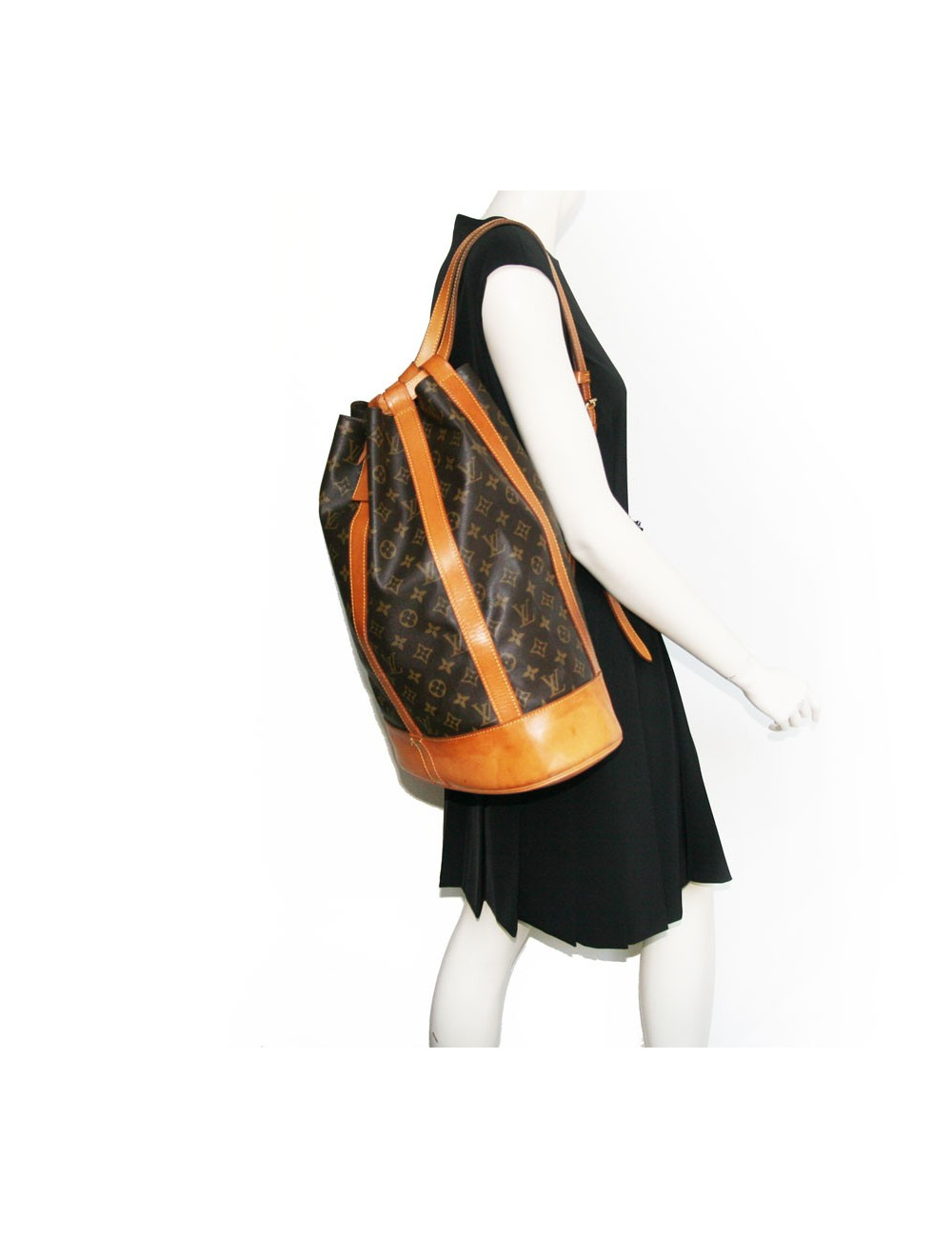 Grand sac cabas LOUIS VUITTON vintage monogrammée