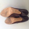 Sandales hautes PRADA T40 cuir marron dorée