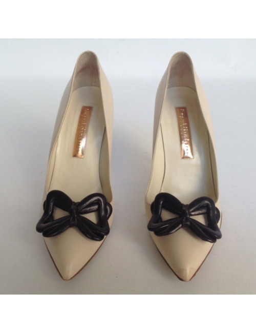 Escarpins RUPERT SANDERSON T39 cuir blanc