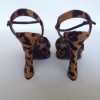 Sandales hautes PRADA T39.5 motifs leopard