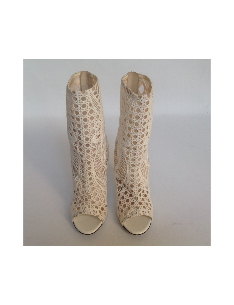 Bottines à talons ouverte BALMAIN T39  blanches