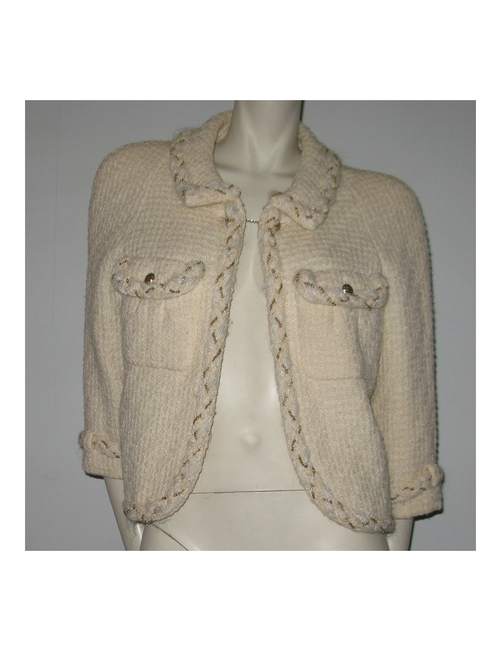 White CHANEL tweed jacket