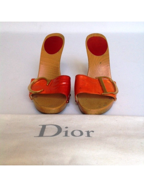 Sandales hautes CHRISTIAN DIOR T38 semelle en bois
