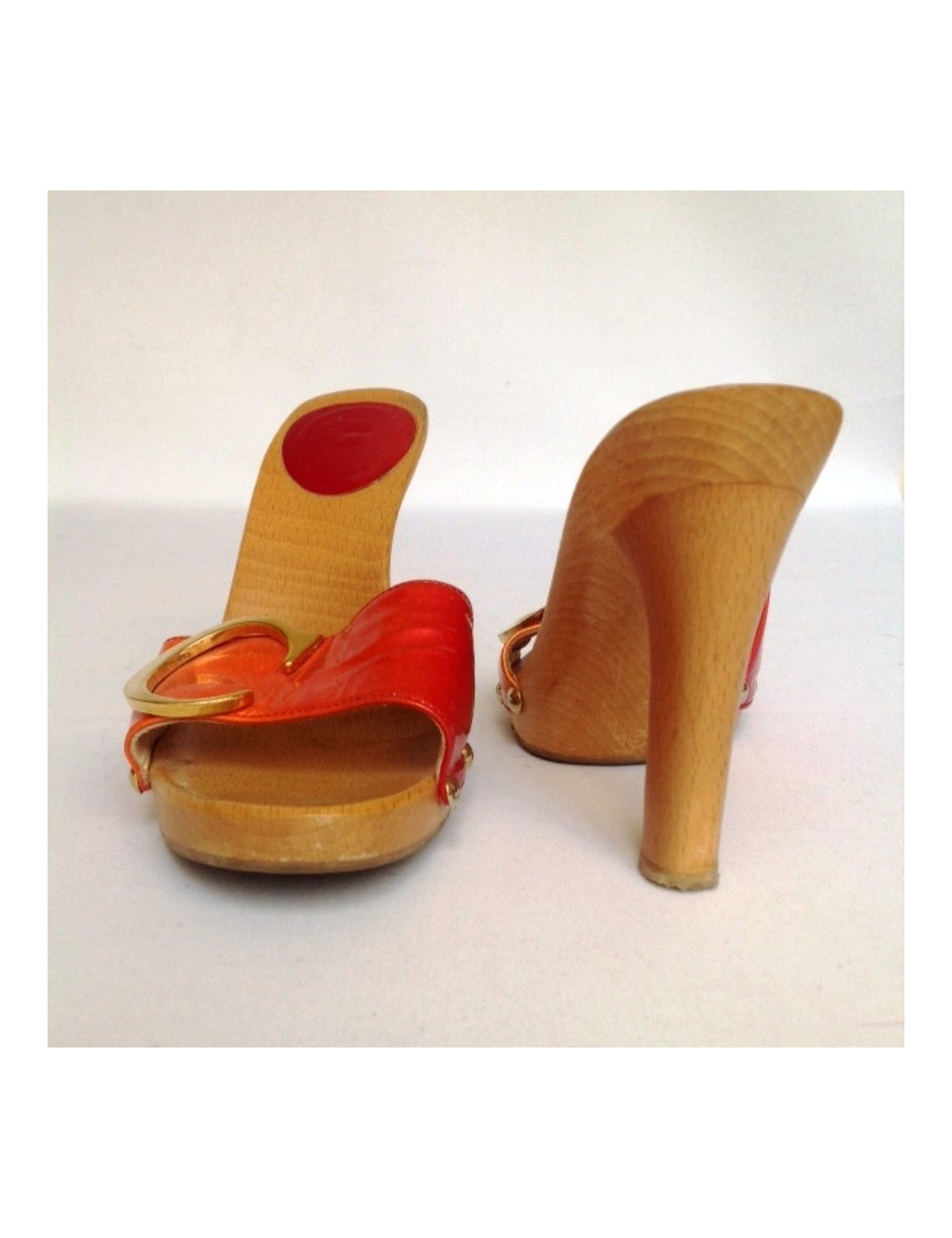 Sandales hautes CHRISTIAN DIOR T38 semelle en bois