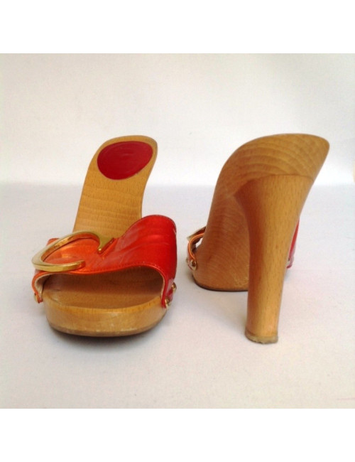 Sandales hautes CHRISTIAN DIOR T38 semelle en bois