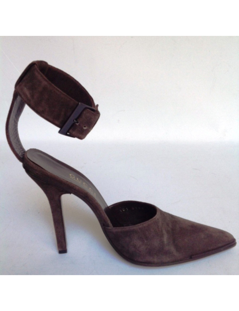 Sandales hautes GUCCI T39C daim marron