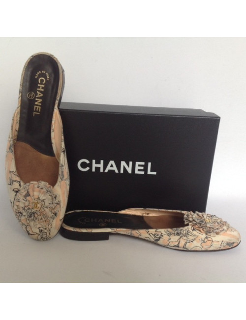 Sandales plates CHANEL T37.5 